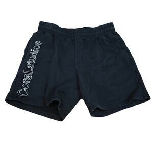 Coral Studios Vector Men’s sweat shorts Black Medium 100% Cotton Gym Workout